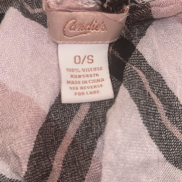 Plaid Pink and Black Scarf - Picture 2 of 2